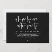 Happily Ever After Party Modern Wedding Reception Einladung (Vorderseite)