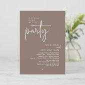 Happily Ever After Party, Modern Wedding Reception Einladung (Stehend Vorderseite)