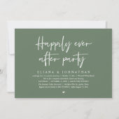  Happily Ever After Party Modern Wedding Reception Einladung (Vorderseite)