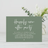  Happily Ever After Party Modern Wedding Reception Einladung (Stehend Vorderseite)