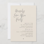 Happily Ever After Party, Modern Wedding Reception Einladung (Vorderseite)