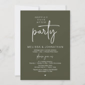 Happily Ever After Party, Modern Wedding Reception Einladung (Vorderseite)