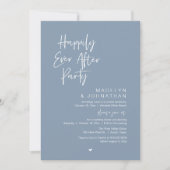Happily Ever After Party, Modern Wedding Reception Einladung (Vorderseite)
