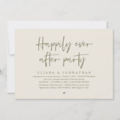  Happily Ever After Party Modern Wedding Reception Einladung (Vorderseite)
