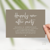  Happily Ever After Party Modern Wedding Reception Einladung