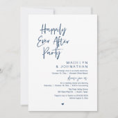 Happily Ever After Party, Modern Wedding Reception Einladung (Vorderseite)