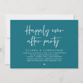Happily Ever After Party Modern Wedding Reception Einladung (Vorderseite)