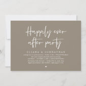  Happily Ever After Party Modern Wedding Reception Einladung (Vorderseite)
