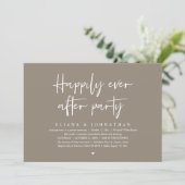  Happily Ever After Party Modern Wedding Reception Einladung (Stehend Vorderseite)