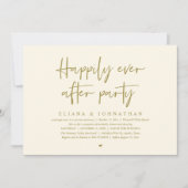 Happily Ever After Party Modern Wedding Reception Einladung (Vorderseite)