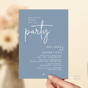Happily Ever After Party, Moderne Hochzeitsfeier Einladung