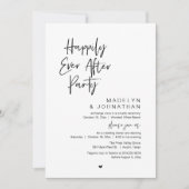 Happily Ever After Party, Moderne Hochzeitsfeier Einladung (Vorderseite)