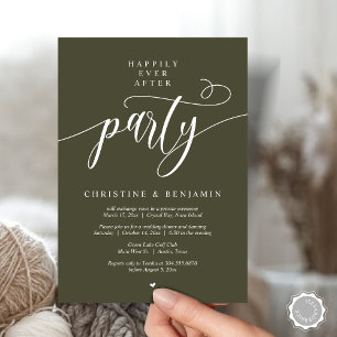 Happily Ever After Party, Moderne Schriftart Einladung
