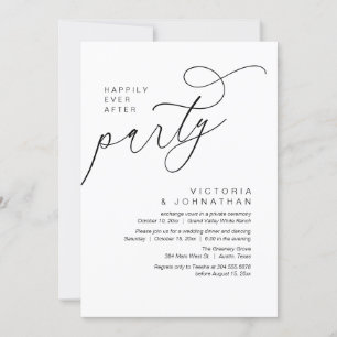 Happily Ever After Party, Moderner Romantischer Ab Einladung
