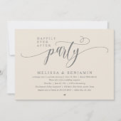 Happily Ever After Party, Reception Modern Minimal Einladung (Vorderseite)