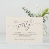 Happily Ever After Party, Reception Modern Minimal Einladung (Stehend Vorderseite)