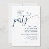 Happily Ever After Party, Reception Modern Minimal Einladung (Vorderseite)