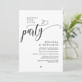 Happily Ever After Party, Reception Modern Minimal Einladung (Stehend Vorderseite)