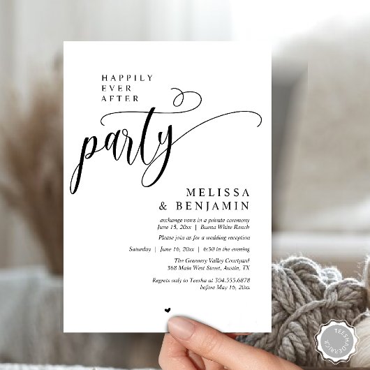 Happily Ever After Party, Rezeption Moderne Minima Einladung