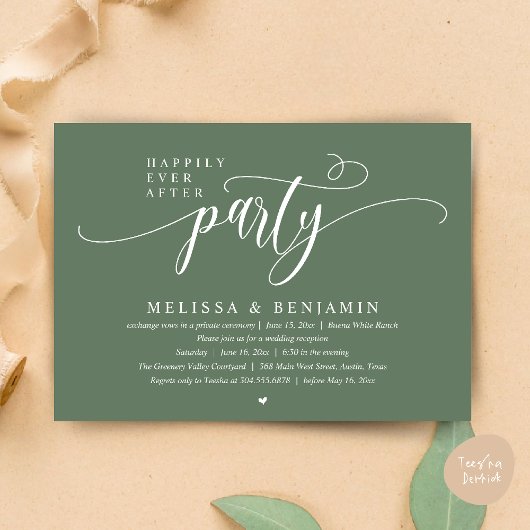 Happily Ever After Party, Rezeption Moderne Minima Einladung