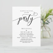 Happily Ever After Party, Rezeption Moderne Minima Einladung (Stehend Vorderseite)