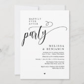 Happily Ever After Party, Rezeption Moderne Minima Einladung (Vorderseite)