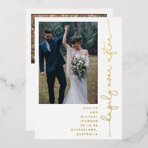 Happily Ever After Party Rezeption nur 2 Foto Folieneinladung