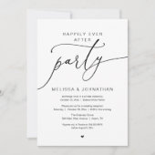 Happily Ever After Party Romance Wedding Reception Einladung (Vorderseite)