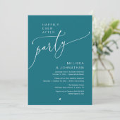 Happily Ever After Party Romance Wedding Reception Einladung (Stehend Vorderseite)