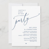 Happily Ever After Party Romance Wedding Reception Einladung (Vorderseite)