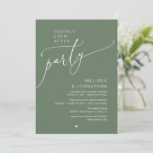 Happily Ever After Party Romance Wedding Reception Einladung (Stehend Vorderseite)