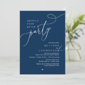 Happily Ever After Party, Romantic Wedding Dinner Einladung (Stehend Vorderseite)