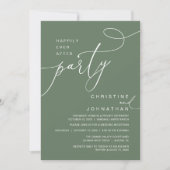Happily Ever After Party Romantic Weds Reception Einladung (Vorderseite)