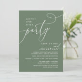 Happily Ever After Party Romantic Weds Reception Einladung (Stehend Vorderseite)