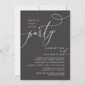 Happily Ever After Party Romantic Weds Reception Einladung (Vorderseite)