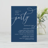 Happily Ever After Party Romantic Weds Reception Einladung (Stehend Vorderseite)