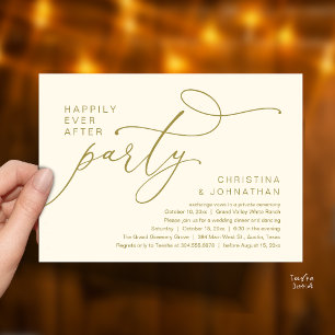 Happily Ever After Party, Romantisches Hochzeitsdi Einladung