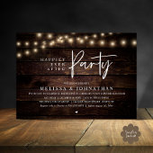 Happily Ever After Party, Rustic String Lights Einladung