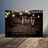 Happily Ever After Party, Rustic String Lights Einladung