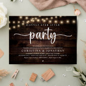 Happily Ever After Party, Rustic Wedding Dinner Einladung