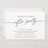 Happily Ever After Party Script Wedding Elopement Einladung (Vorderseite)