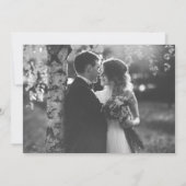 Happily Ever After Party Script Wedding Elopement Einladung (Rückseite)