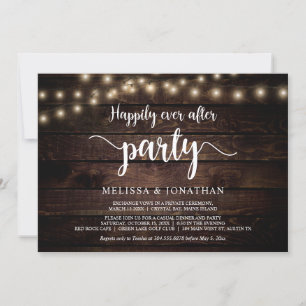 Happily Ever After Party,  String-Lichter-Elopemen Einladung