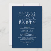 Happily Ever After Party Wedding Elopement Dinner Einladung (Vorderseite)