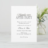 Happily Ever After Party Wedding Reception Einladung (Stehend Vorderseite)