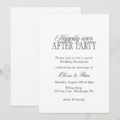 Happily Ever After Party Wedding Reception Einladung (Vorne/Hinten)