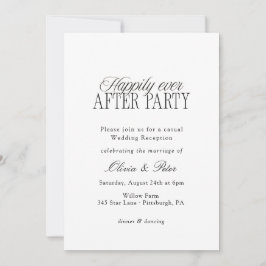Happily Ever After Party Wedding Reception Einladung