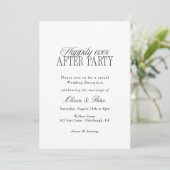 Happily Ever After Party Wedding Reception Einladung (Stehend Vorderseite)