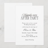 Happily Ever After Party Wedding Reception Einladung (Vorne/Hinten)