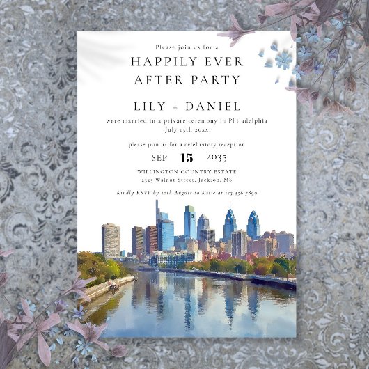 Happily Ever After Philadelphia Wedding Einladung